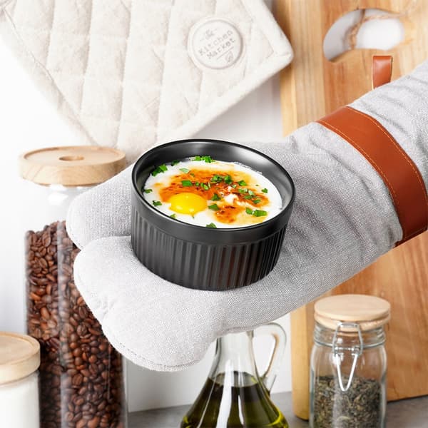 Bageskåle keramiske sorte 260 ml 12 stk.