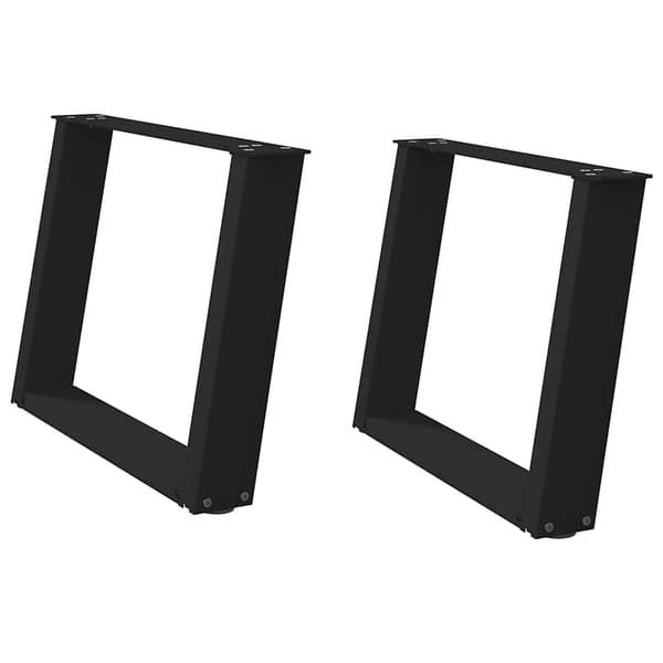 vidaXL sofabordsben, 2 stk., sort, 70x(42-43) cm, stål