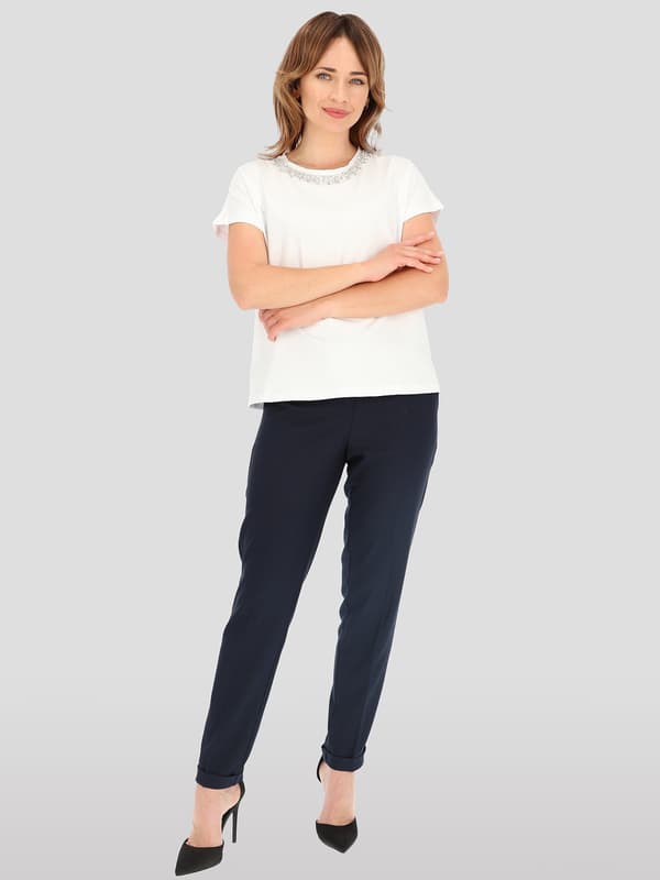 ELEGANT DAMBLUS I BOMULL MED HALSBAND