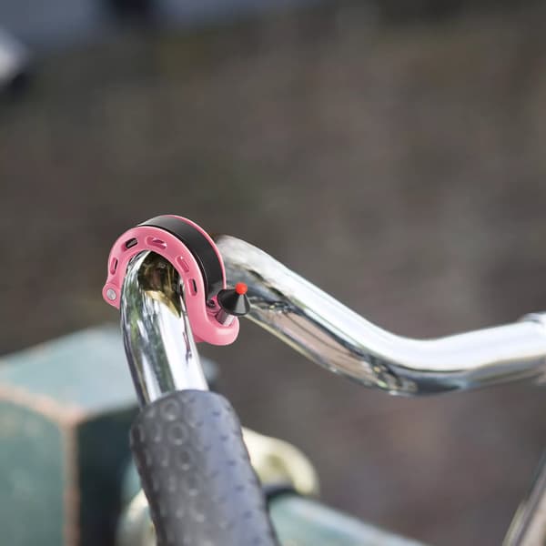 Q-formet cykelklokke 100db - pink