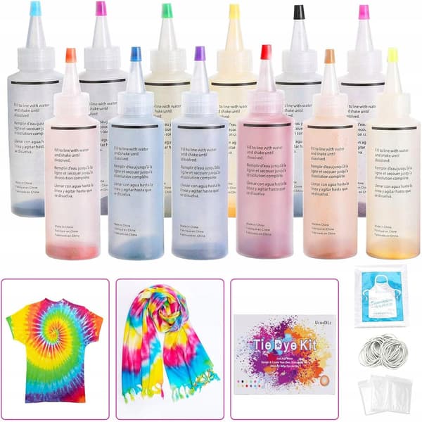Tie Dye Kit 12 Färger Klädfärgningskit