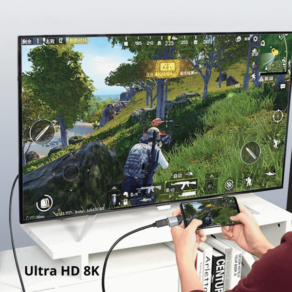 USB-C - Mini DisplayPort 8K -sovitin - LogiLink, alumiini, musta/harmaa
