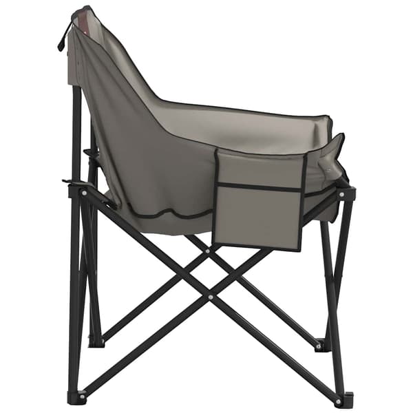 vidaXL foldbare campingstole med lomme, sæt med 2, grå