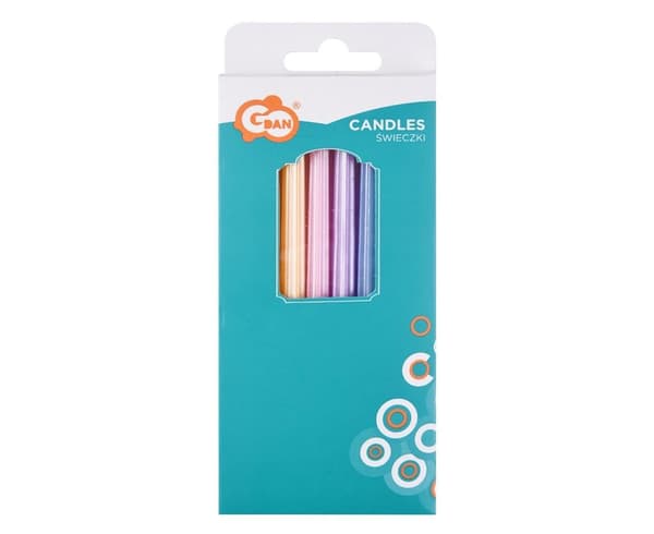 Metalliske makronlys 12,5x0,8 cm 6 stk.