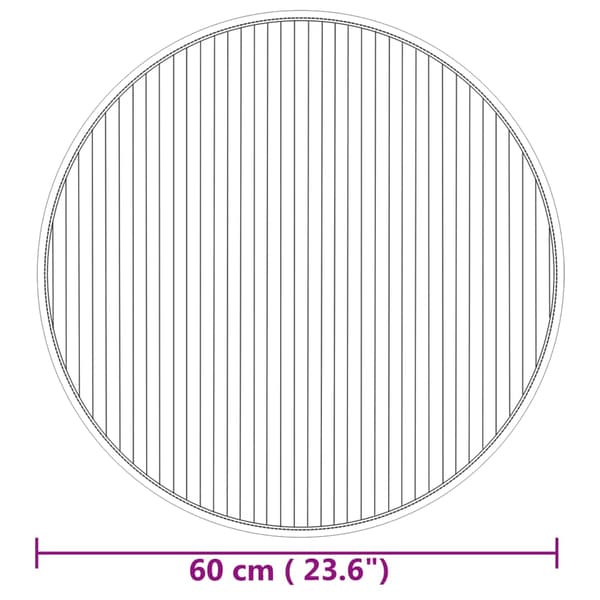 vidaXL Pyöreä matto, Luonnonvärinen, 60 cm, Bambu