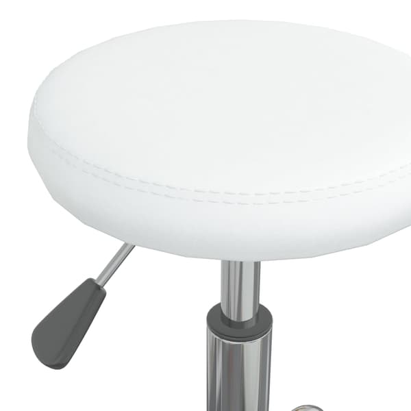 vidaXL Matstol, Vit, Klädd i Konstläder