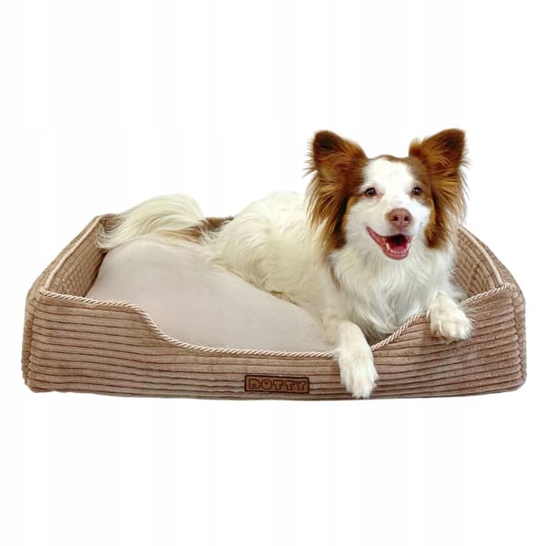 Hundeseng, sofa, katteseng DOTTY - beige corduroy