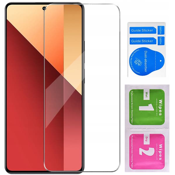ETUI til XIAOMI REDMI NOTE 13 PRO 4G / POCO M6 PRO 4G STØDFRI TAPE + GLAS