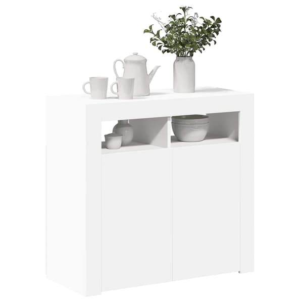 vidaXL LED-lysskab hvid 80 x 35 x 75 cm
