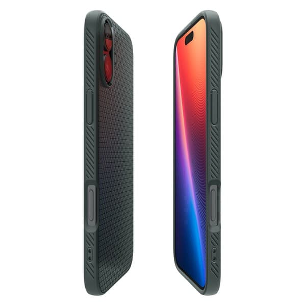 Spigen Liquid Air cover til iPhone 16, grøn/abyssgrøn