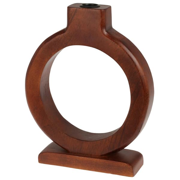 Brun ljusstake i mangoträ 21 cm