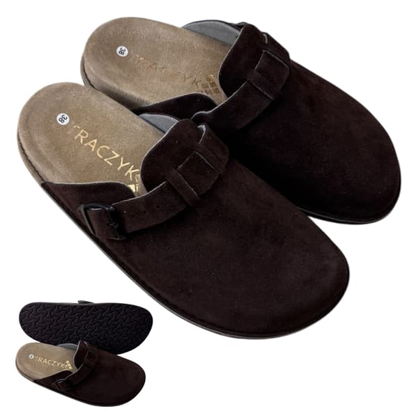 KOMFORTABLE TRACZYK FLIP-FLOPS Profileret CHOCO Ortopædisk NATURLÆDER størrelse 38