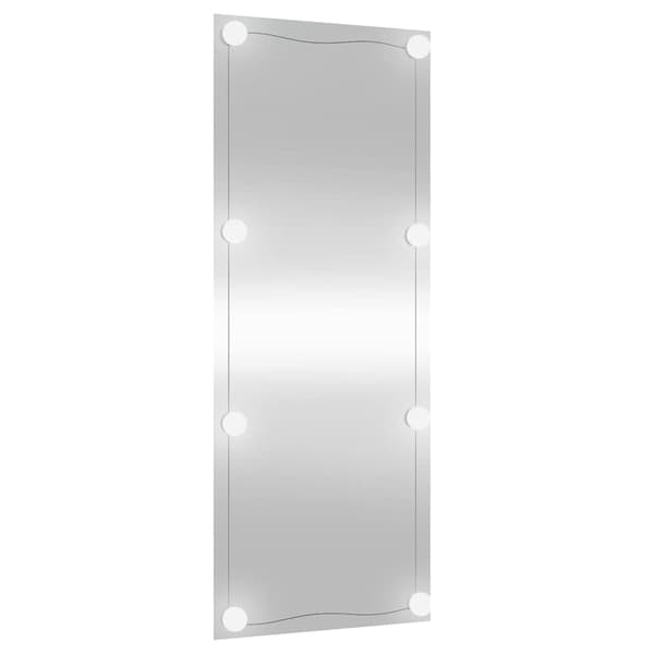 vidaXL Väggspegel med LED, 40x100 cm, Glas, Rektangulär