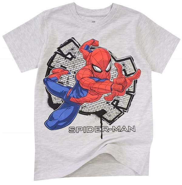 Spider-Man t-shirt dreng bomuld grå 122