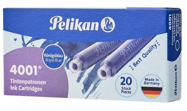 Korte blækpatroner 20 stk. blå
