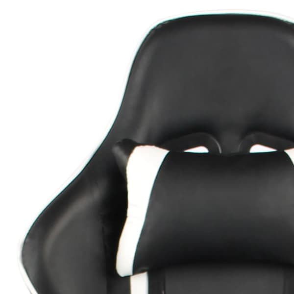vidaXL snurrande spelstol, vit, PVC