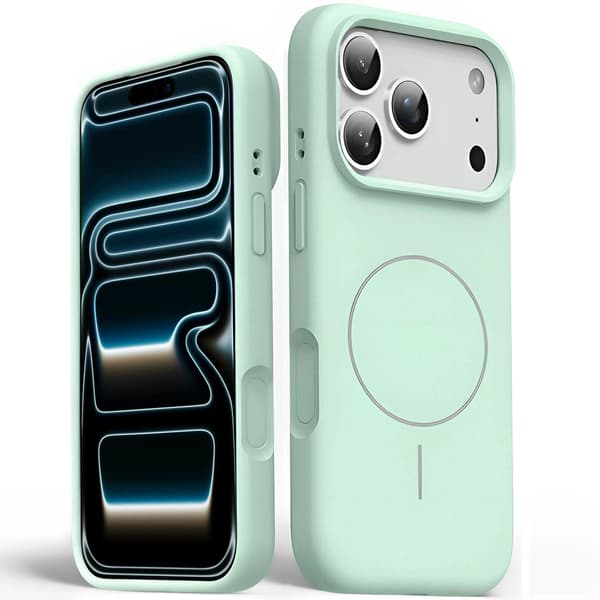 Silikone-etui til iPhone 17 Pro Max - MagSafe-kompatibel, stødsikker, grøn