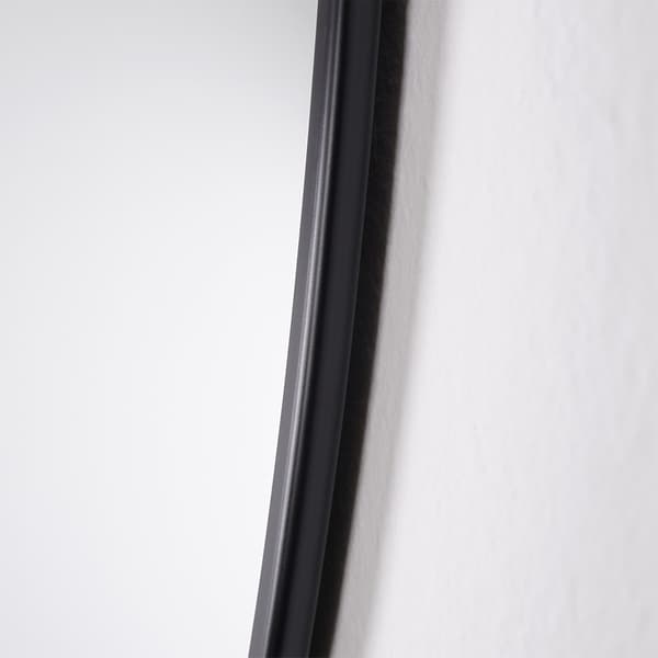 Väggspegel svart rund 55 cm