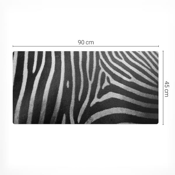 Modernt skrivebordunderlag med originaltryk af zebrastriber 90x45 cm