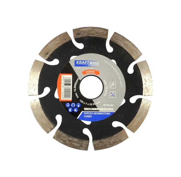 Segmentoitui leikkuulevy 125x7x22,23 TURBO KD926