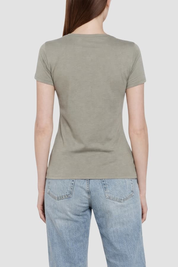 Guess Grøn Dame Mini Trekant T-shirt M