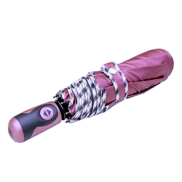 Dameparaply, fuldautomatisk, metallic lilla
