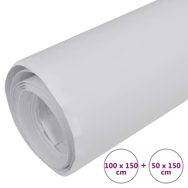 vidaXL Bilfoliering, 2 st, mattvit, 100x150 + 50x150 cm