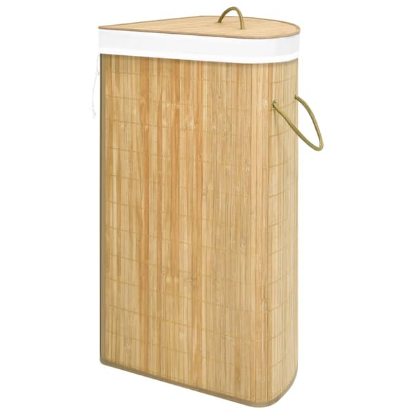 vidaXL Bambuhörntvättkorg 60 L