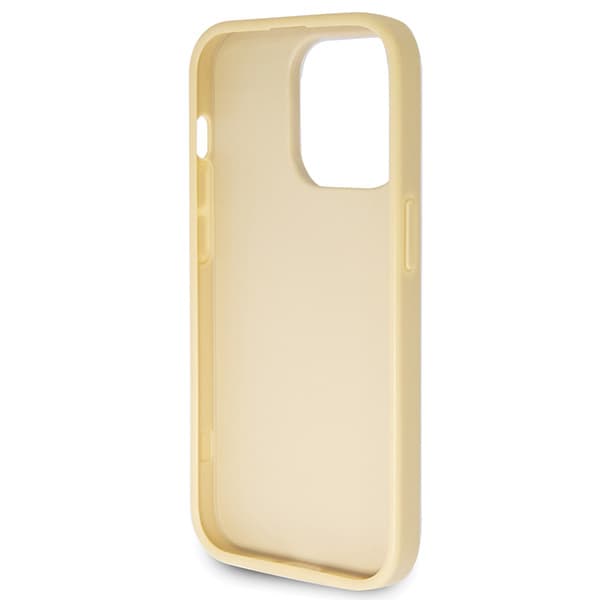 Guess Glitter Script Big 4G-skal till iPhone 14 Pro, guld