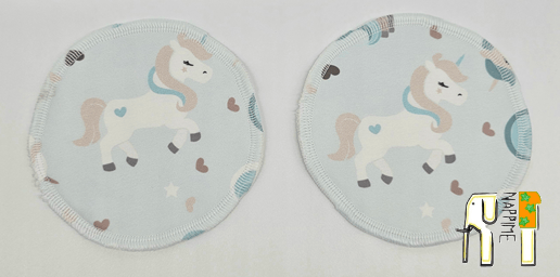 NappiMe Coolmax Mint Unicorn PUL amningsduk