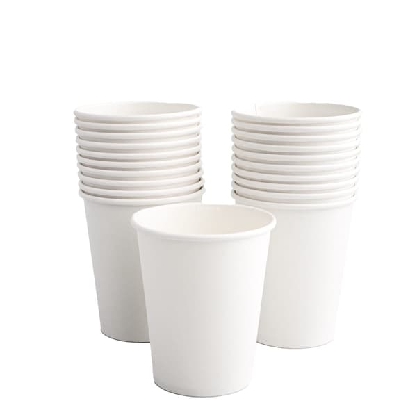 Vita pappersmuggar 180 ml 50 st gratis SUP plastfria