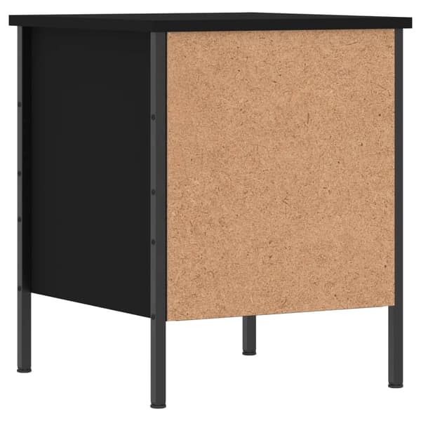 vidaXL sengebord, sort, 40x42x50 cm, træbaseret materiale