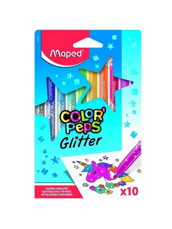 MAPED glitter-tussit 10 väriä