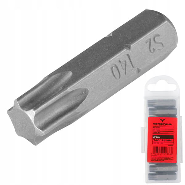 TORX BIT Set 6 st Skruvmejselbits > T20 x 25mm < Vorstahl
