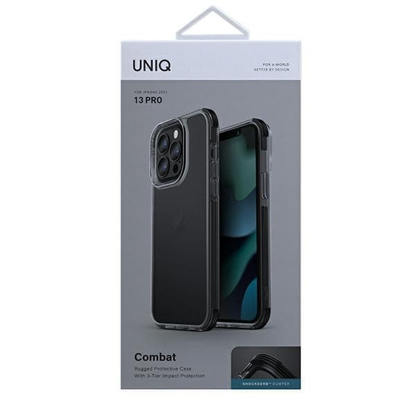 UNIQ Combat iPhone 13 Pro / 136,1" cover sort/kulstofsort