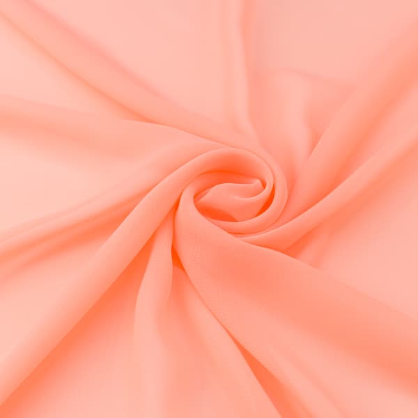 Chiffonmateriale, lys ferskenfarve