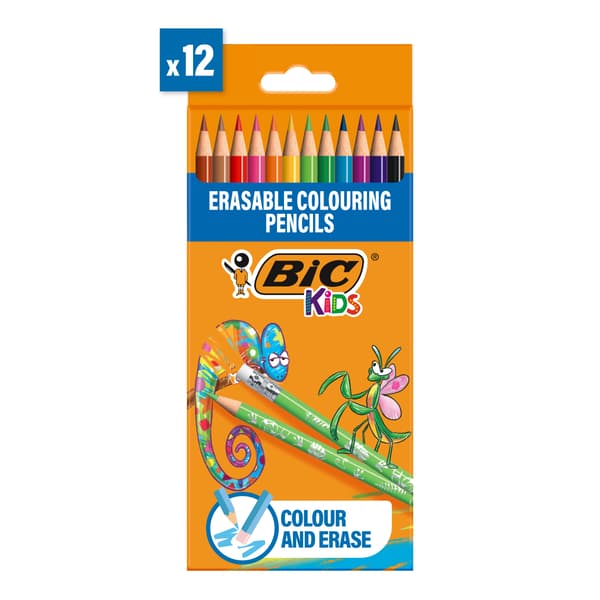 BIC Evolution Illusion-kritor, 12 färger, 0894
