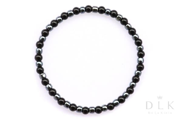 Subtil onyx med hematit armband