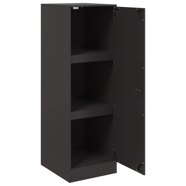 vidaXL skab, sort, 34,5x39x107 cm, stål