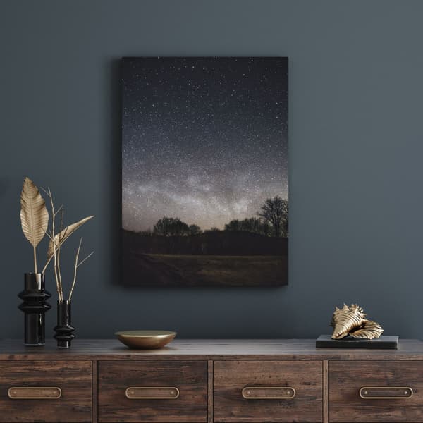 Lærredstryk Rummet Stjernehimmel 60x90 cm