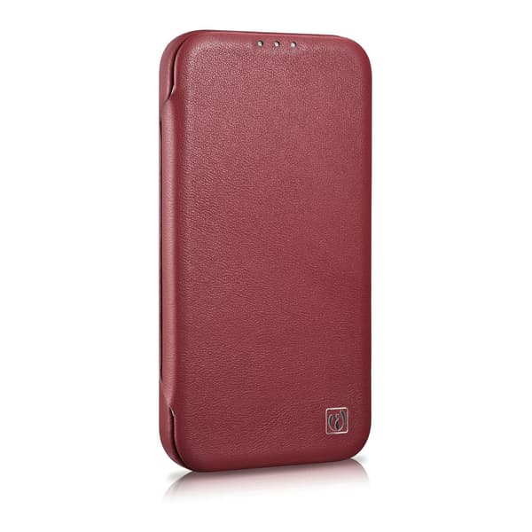 iPhone 14 Plus MagSafe CE Premium Læder Magnetisk Flip-etui Bordeaux