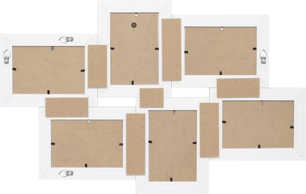 Beige seinäkehys 6 kuvalle Thea