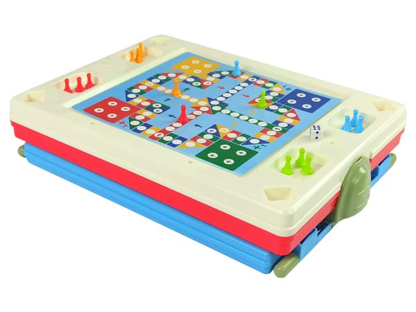 3-i-1 magnetisk krittavla, blått spelbord