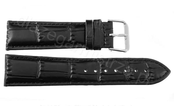 PACIFIC BELT 18 MM XL W102L CROCODILE sort rem, sorte syninger