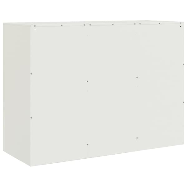 vidaXL Sidoskåp vit 99x39x73 cm stål