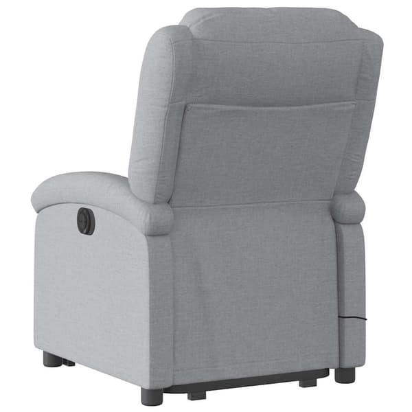 vidaXL Elektrisk lyftande massagefåtölj ljusgrå