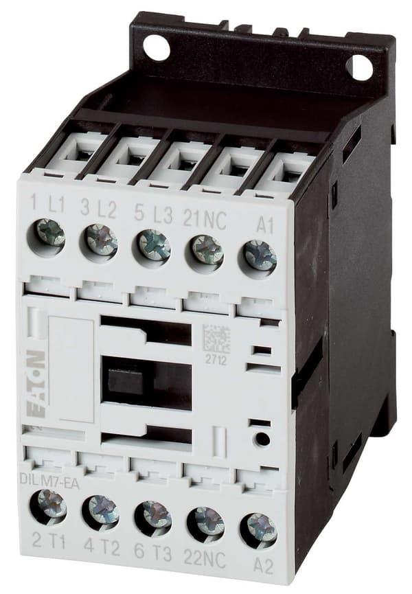 Kontaktor 3kW/400V, 24VDC styring DILM7-01-EA (24VDC)