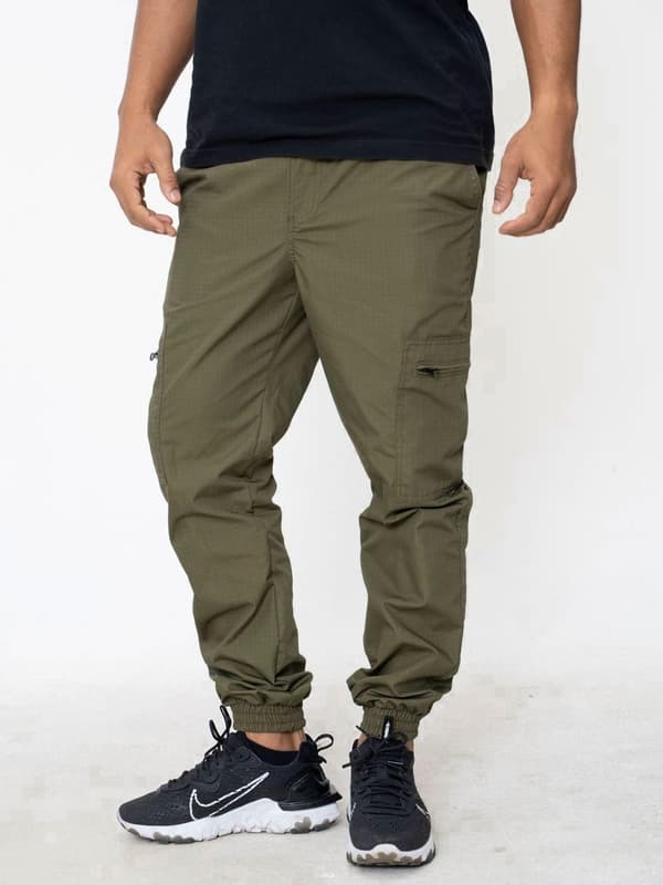 Khakifärgade Jigga Wear Crown Ripstop Cargo Joggingbyxor L