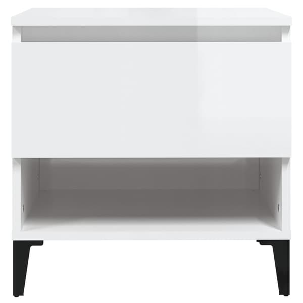 vidaXL sidebord blank hvid 50x46x50 cm