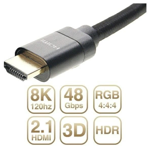 HDMI - HDMI 2.1 48Gbps kabel 3m 8K sort/sort